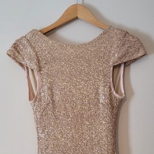 Rose Gold Sequin Gown